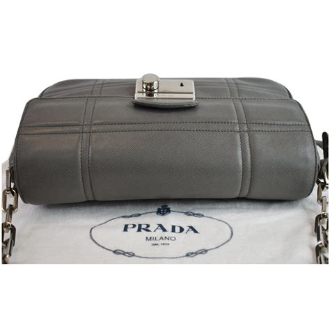 Prada Soft Sound Large Leather Shoulder Bag With Charms